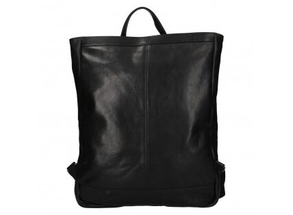 Veľký kožený trendy batoh Mustang Linc – čierna