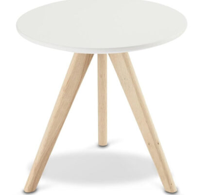 Konferenčný stolík Porir – 40x40x40 cm (biela, hnedá)