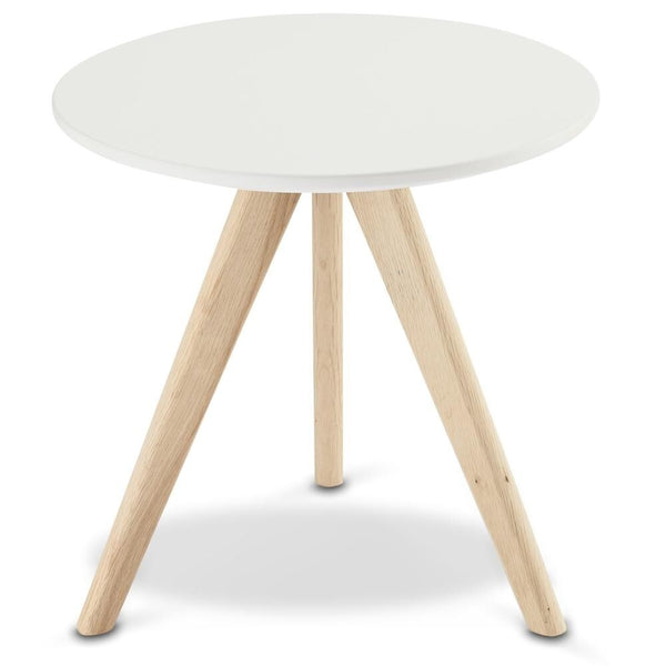 Konferenčný stolík Porir – 40x40x40 cm (biela, hnedá)
