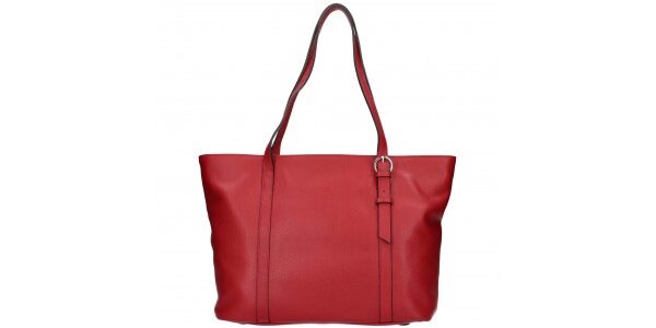 Elegantná dámska kožená kabelka Katana Irnise – červená