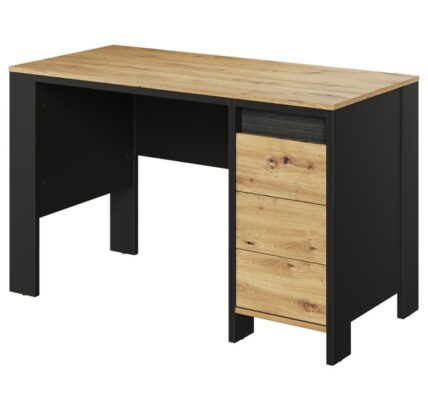 Sconto Písací stôl s osvetlením SPOT dub artisan/čierna