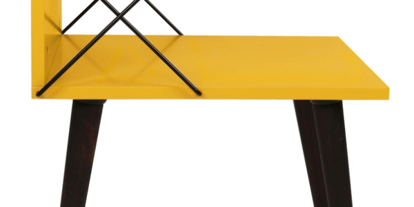 Sconto Nočný stolík CROSS žltá
