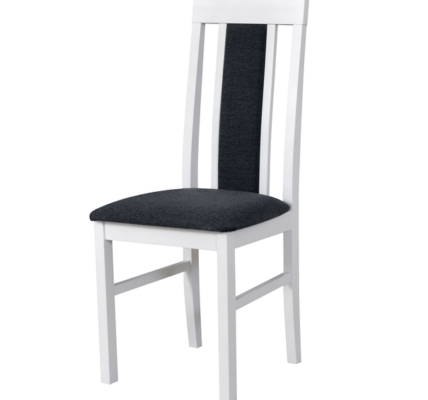 Sconto Jedálenská stolička NILA 2 NEW biela/tmavosivá