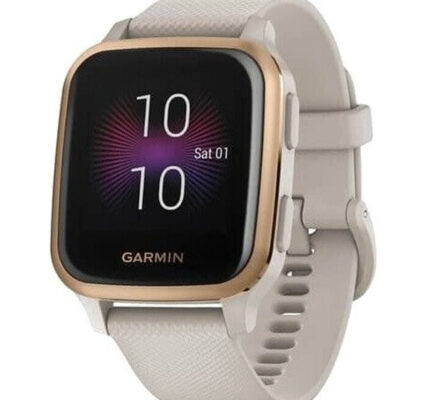 Smart hodinky Garmin Venu SQ Music, ružovo/zlaté