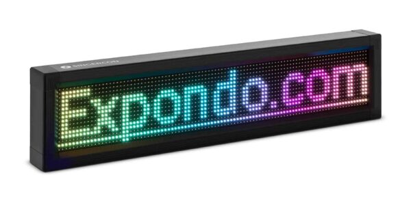 Panneau publicitaire LED – 96 x 16 LED couleur – 105 x 25 cm – Programmable via iOS/Android