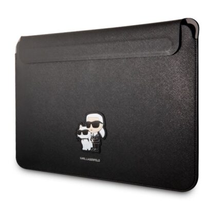 Karl Lagerfeld Saffiano Karl and Choupette NFT Computer Sleeve 13/14″, čierne