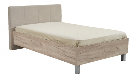 Študentská posteľ poppy 120x200cm – dub sivý/béžová