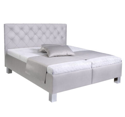 Čalúnená posteľ Angelina 180×200, sivá, vrátane matraca