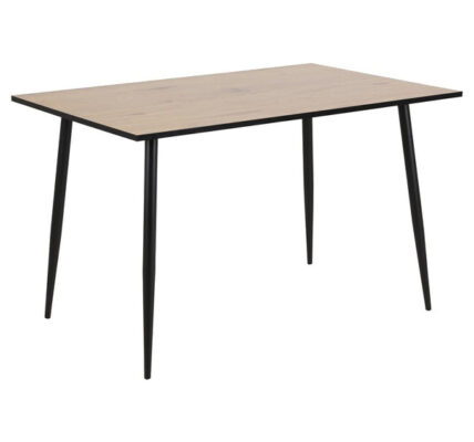 Jedálenský stôl Wyatt 120x80x75 cm (dub, čierna)