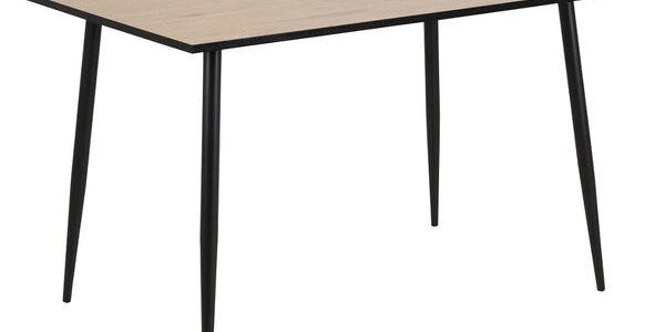 Jedálenský stôl Wyatt 120x80x75 cm (dub, čierna)