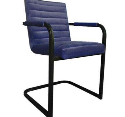 Jedálenská stolička Merenga čierna, modrá – II. akosť