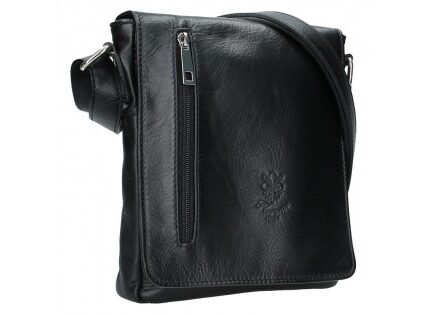 Pánska kožená taška Delami Stefano – čierna