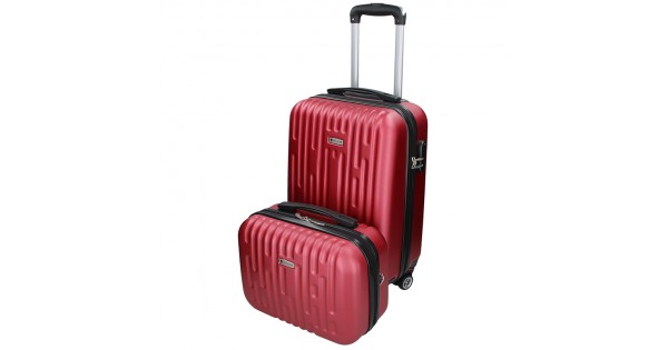 Sada dvoch cestovných kufrov Airtex Worldline Kuga – Sada dvoch cestovných kufrov Airtex Worldline Kuga – tmavo červená