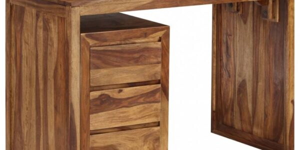 Písací stôl so zásuvkami 110×55 cm masívne drevo Dekorhome,Písací stôl so zásuvkami 110×55 cm masívne drevo Dekorhome