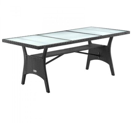 Záhradný stôl 190 cm Čierna,Záhradný stôl 190 cm Čierna