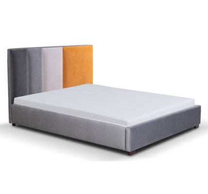 Čalúnená posteľ Nisha 180×200, sivá, bez matraca