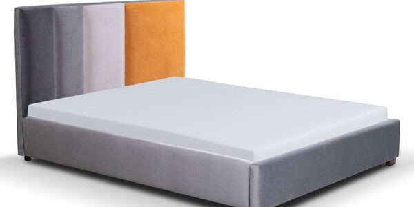 Čalúnená posteľ Nisha 180×200, sivá, bez matraca