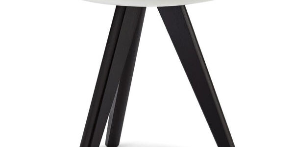 Konferenčný stolík Porir – 40x40x40 cm (biela, čierna)