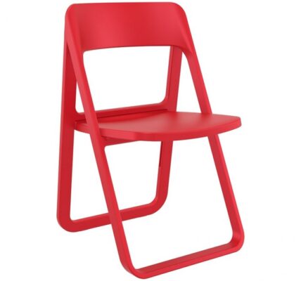 Záhradná stolička skladacia Dekorhome Červená,Záhradná stolička skladacia Dekorhome Červená