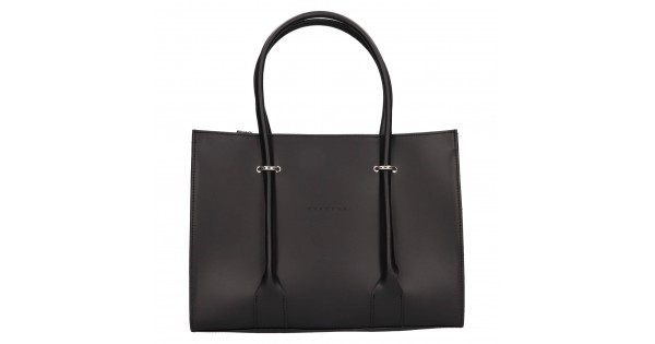 Luxusná dámska kožená kabelka Facebag Aristea – černá