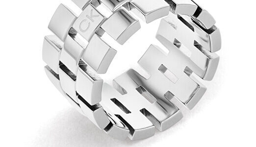Calvin Klein Luxusný oceľový prsteň Geometric 35000324 56 mm