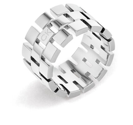 Calvin Klein Luxusný oceľový prsteň Geometric 35000324 54 mm