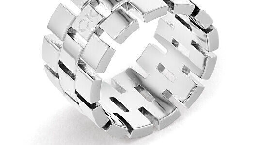 Calvin Klein Luxusný oceľový prsteň Geometric 35000324 54 mm