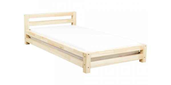 Benlemi Jednolôžková posteľ MODERN Zvoľte farbu: Transparentná vosková lazura matná, Rozmer: 90 x 200 cm