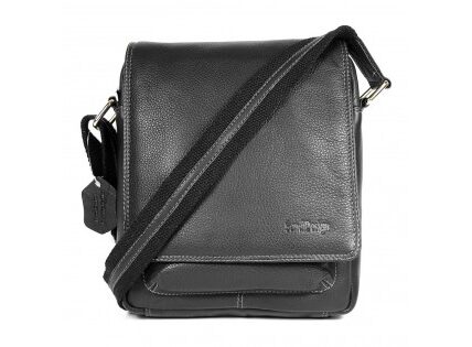 Pánska kožená taška cez rameno SendiDesign IG704 – čierna
