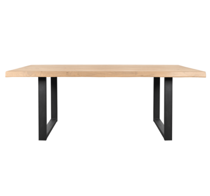 Sconto Jedálenský stôl AMAYA UN dub/kov, šírka 180 cm, prírodná hrana