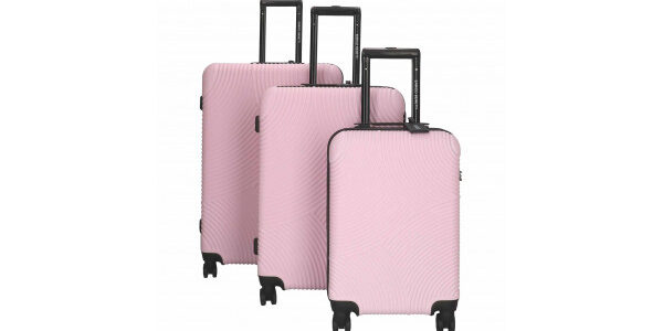 Súprava 3 cestovných kufrov Enrico Benetti Kanes S,M,L – ružová