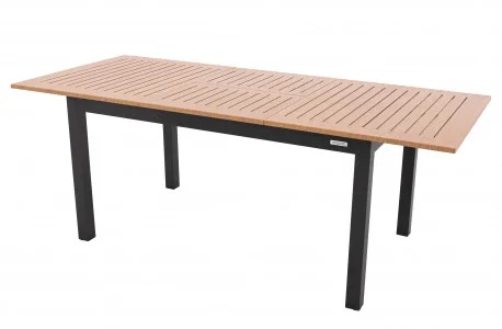 Doppler EXPERT WOOD antracit – rozkladací hliníkový stôl 150 / 210x90x75 cm