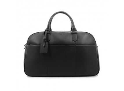 Elegantná kožená cestovná taška Hexagona Pierre – čierna