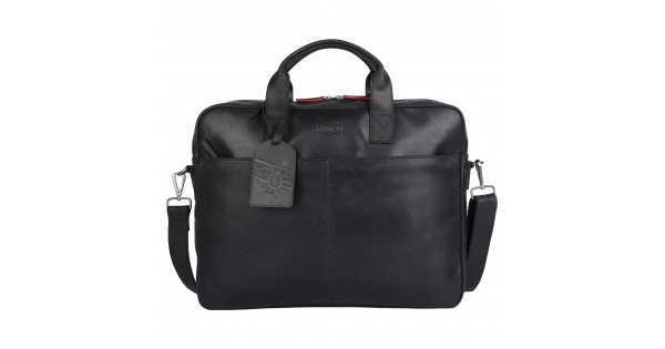 Pánska kožená taška na notebook Sparwell Walle – čierna