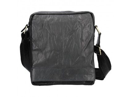 Pánska kožená taška cez rameno SendiDesign Vincent – čierna