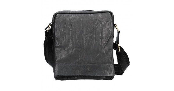 Pánska kožená taška cez rameno SendiDesign Vincent – čierna