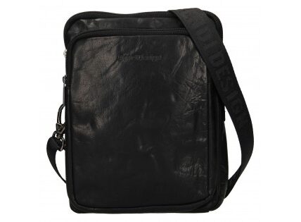 Pánska kožená taška cez rameno SendiDesign Ulte – čierna