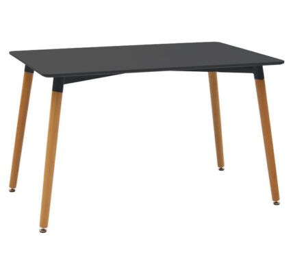 Jedálenský stôl Naxos 120x75x80 cm (čierna, drevo)