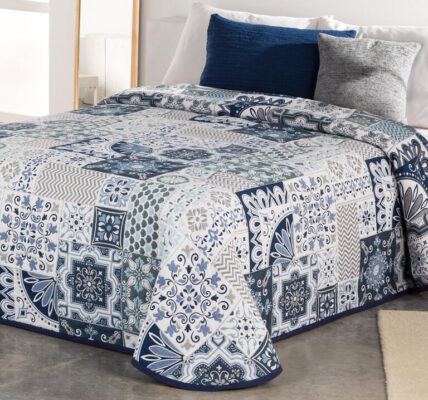 Prikrývka na posteľ MIA modrá dvojlôžko