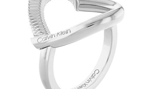 Calvin Klein Romantický oceľový prsteň Heart 35000439 56 mm