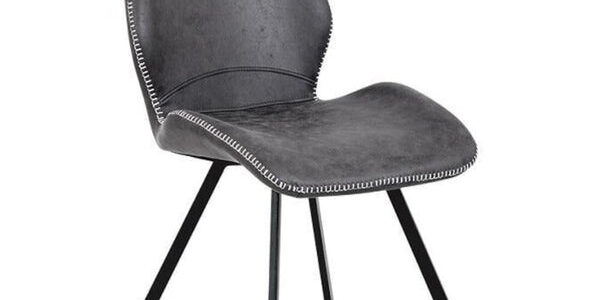 Jedálenská stolička Maddy sivá, čierna
