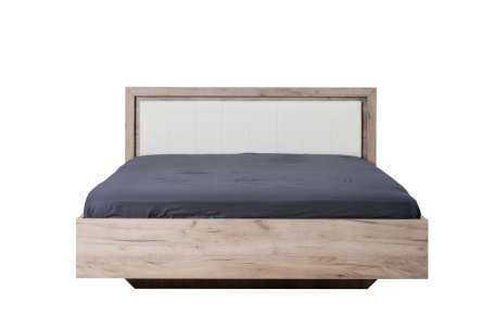 Manželská posteľ 160x200cm shine – dub sivý/biela