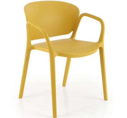 Plastová jedálenská stolička Sicily žltá