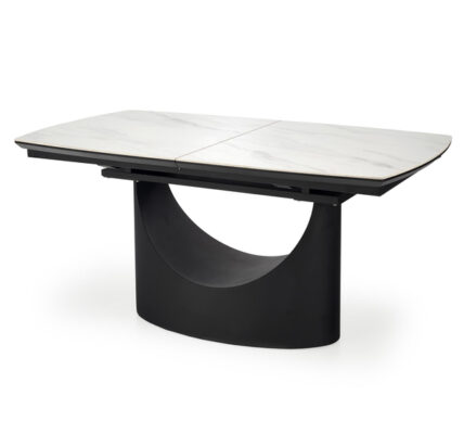 Sconto Jedálenský stôl USMON biely mramor/čierna