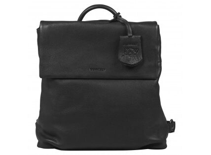 Trendy kožený batoh Burkely Paule – čierna