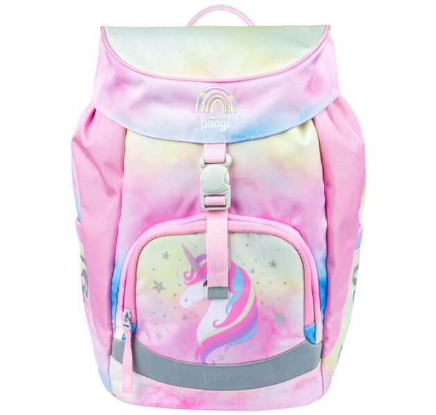 BAAGL Školní batoh Airy Rainbow Unicorn 12 l