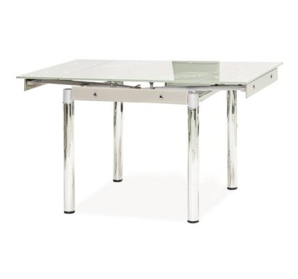 Sconto Jedálenský stôl SIG-GD082 biela/chróm