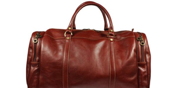 Hnedá kožená cestovná taška Saba Marrone
