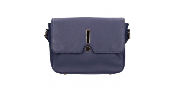 Dámska kožený kabelka Lagen Enerea – modrá