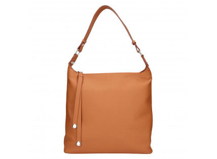 Dámska kožená kabelka Facebag Filonna – hnedá